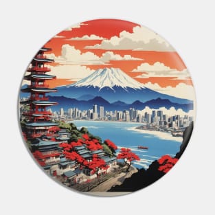 Okazaki Japan Vintage Poster Tourism Pin