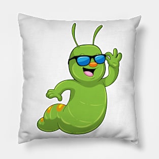 Caterpillar with Sunglasses Pillow