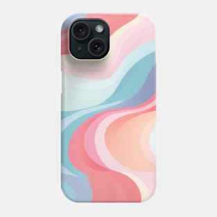 Pastel Ripples: Modern Abstract Waves Unleashed Phone Case