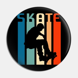 Skateboarder Retro Vintage Pin