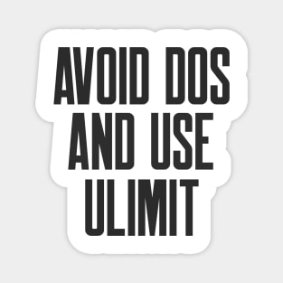 Cybersecurity Avoid DoS And Use ulimit Magnet