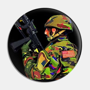 Colored Camo Pin