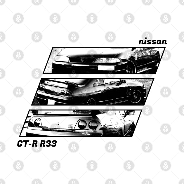 NISSAN SKYLINE GT-R R33 Black 'N White Archive 2 by Cero