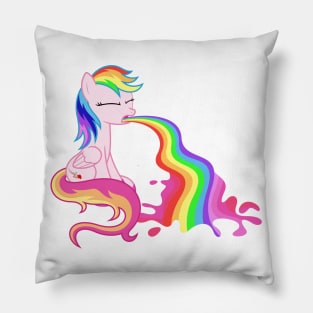 Pegasus Puking Rainbows (v2) Pillow