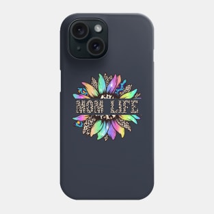 Mom life leopard flower Phone Case