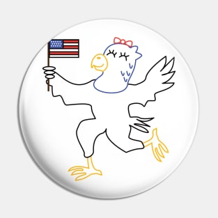 Cute Patriotic Eagle Pin