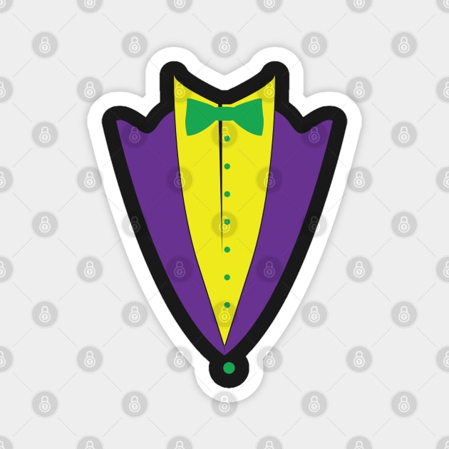 Mardi Gras Fake Faux Tux 2018 Magnet by HopeandHobby