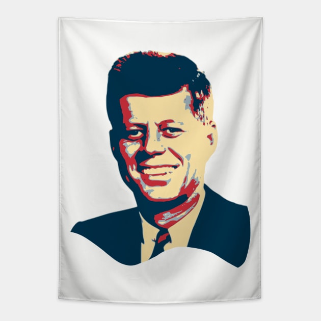 John F Kennedy Pop Art Tapestry by Nerd_art