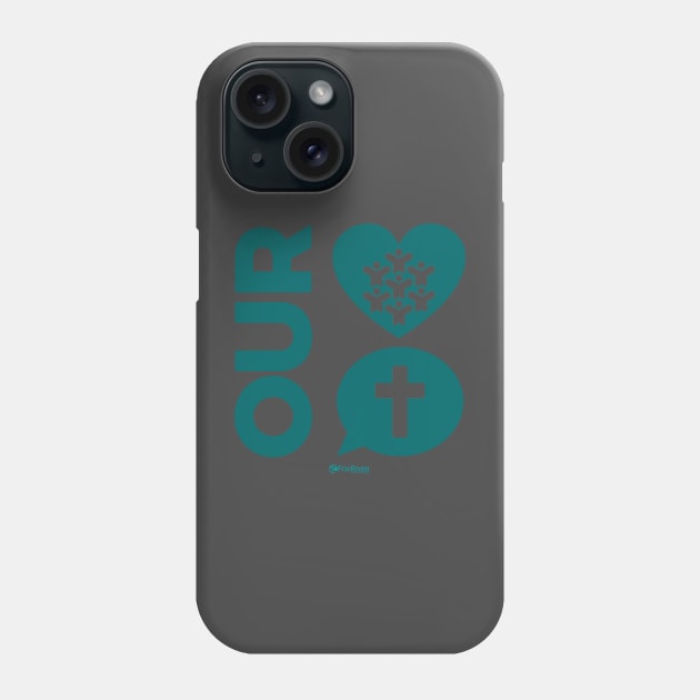 Our Heart is People Our Message is Jesus Phone Case by ZoinksTeez
