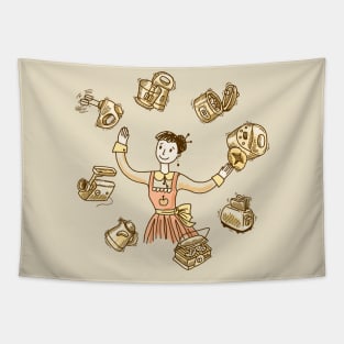 Woman Kitchen Tapestry