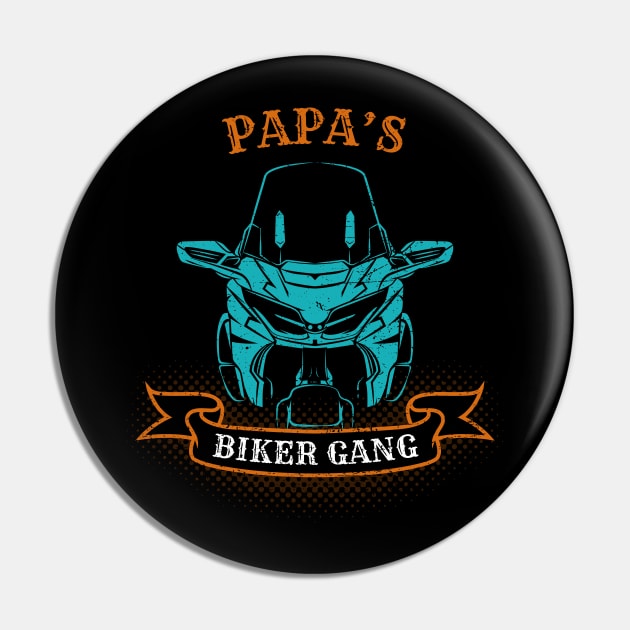 Papa's Biker Gang Father's Day Pin by DwiRetnoArt99