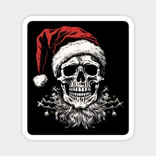 skeleton Santa Magnet