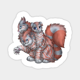 CerPURRus: Red on Blue Tabby Magnet