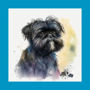 Affenpinscher Watercolor AI Portrait T-Shirt