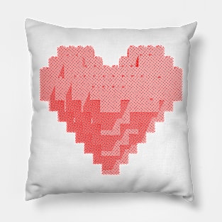 Red dote heart Pillow