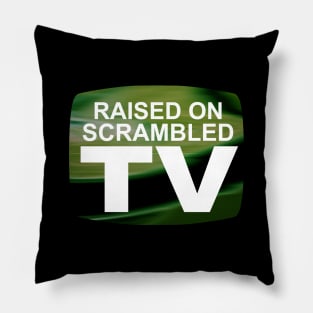 Raised on Scrambled TV Pillow