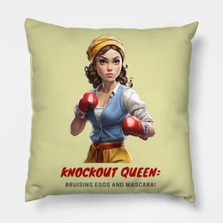 Knockout Queen Female Boxing Fighter Pillow