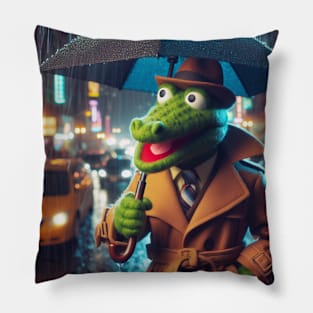 Crocodile under the rain Pillow