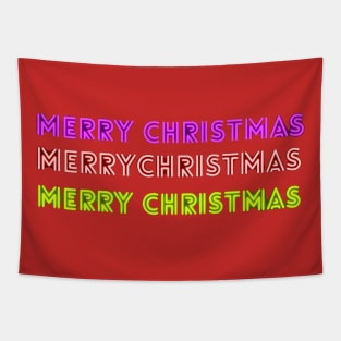 Merry Christmas - Trio-Color shirts Tapestry