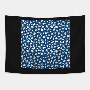 Popcorn Party Pattern blue Tapestry