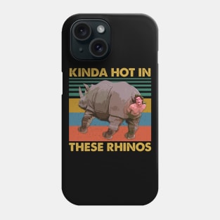 Kinda Hot In These Rhinos Retro Phone Case