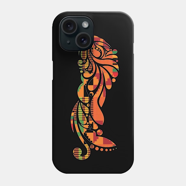 Peacock Bird Kente Pattern, African Style Phone Case by kentevibes