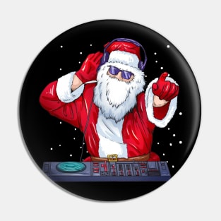 DJ Santa Illustration Pin