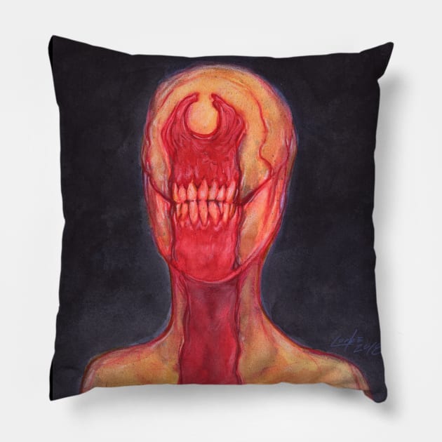 He Sees You When You Are Sleeping Pillow by VinceLocke