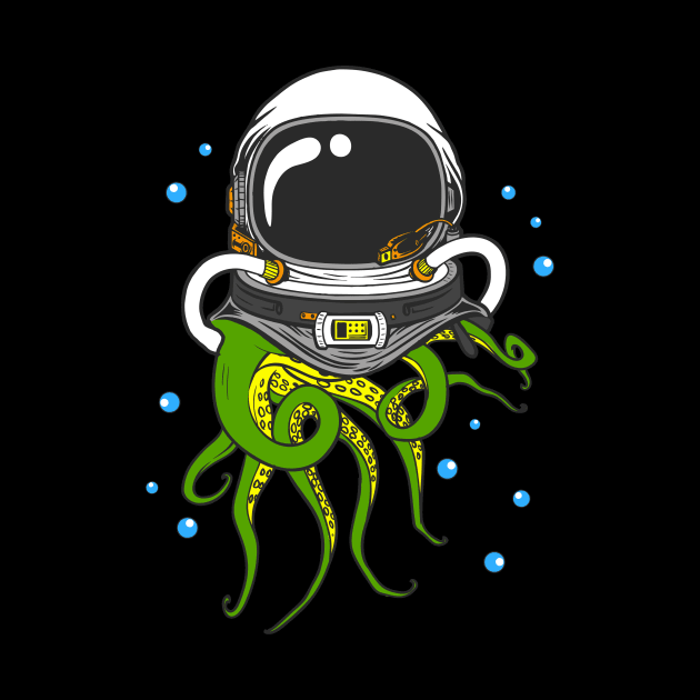 Astronaut Octopus Kraken by Foxxy Merch