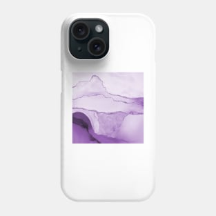 Watercolor Agate in Amethyst Purple Glitter Veins Phone Case