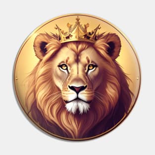 Regal Lion with Crown no.7 Pin