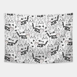 Doodle Cute American Shorthair Cat Tapestry