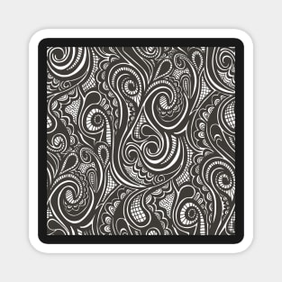 Swirly Black&White Magnet