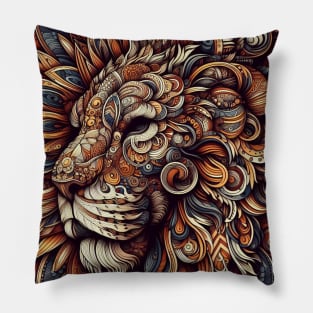 Fierce Lion Madala Pillow