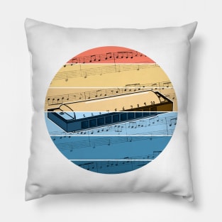 Harmonica Music Notation Harmonicist Blues Musician Pillow