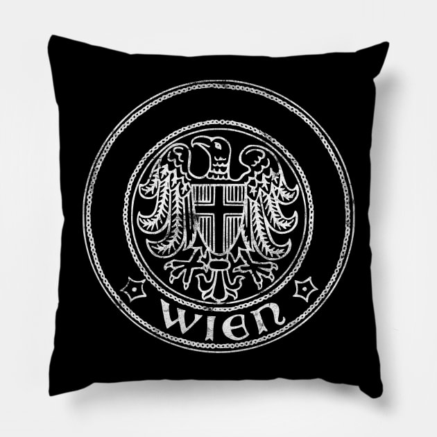 Vienna/Wien, Austria - Vintage Look Design Pillow by DankFutura