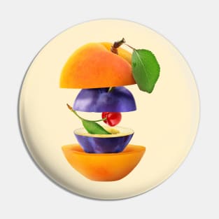 Apricot Plum Cherry Gifts Vegetarian Pin