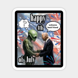 Biden Happy 4th July Funny Magnet