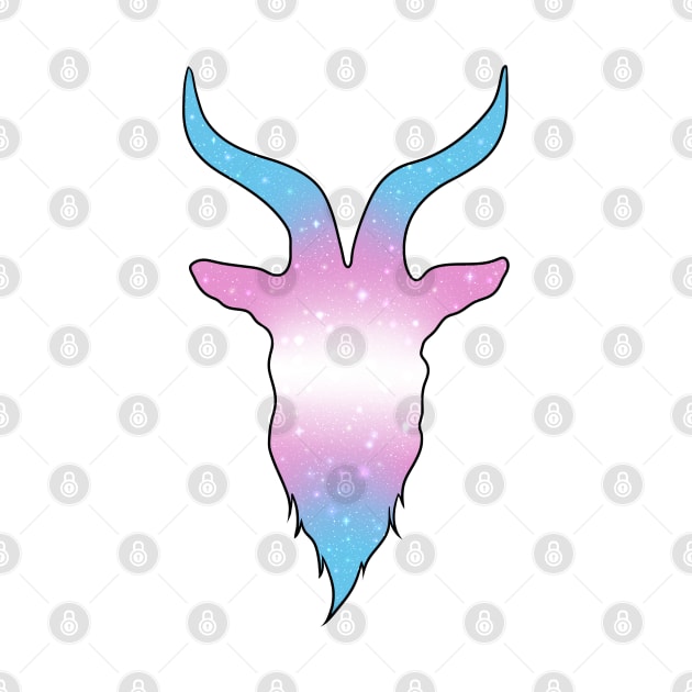 Galaxy Baphomet - Trans Pride by MyBearNugget