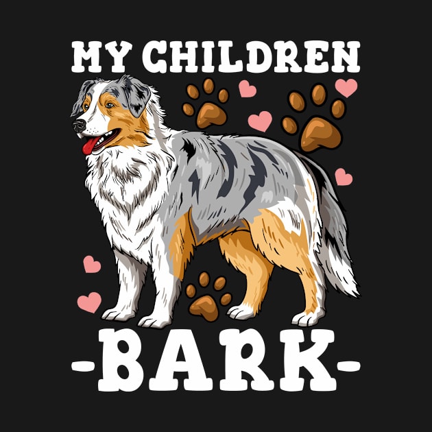 Australian Shepherd Dog Dad Mom by KAWAIITEE