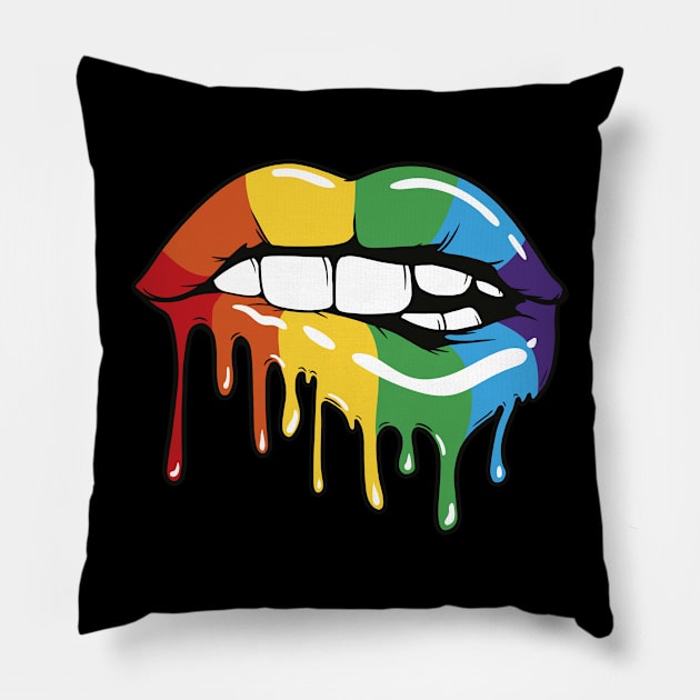 Rainbow Lips Pillow by Oolong