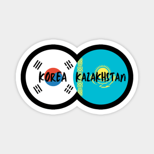 Korean Kazakh - Korea, Kazakhstan Magnet