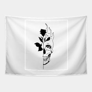 skully rose Tapestry