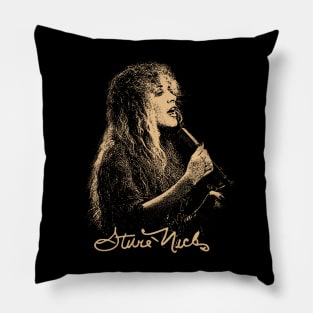 Stevie Nicks Vintage Rock Music Pillow