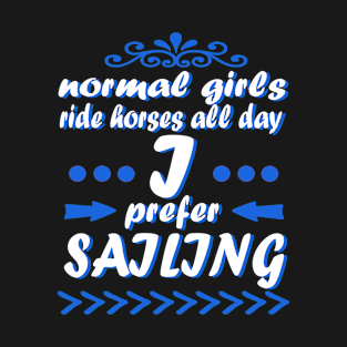 Sailing girl sailing boat saying captain T-Shirt