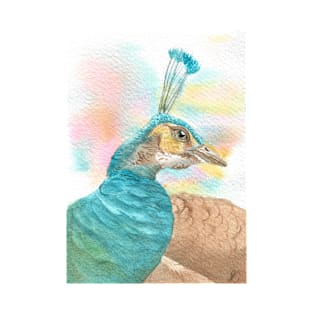 watercolor peacock Peafowl T-Shirt