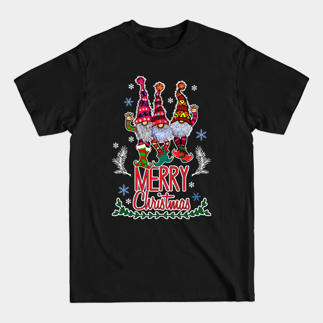 Cute Merry Christmas Gnomes - Merry Christmas - T-Shirt Cute Merry Christmas Gnomes - Merry Christmas - T-Shirt