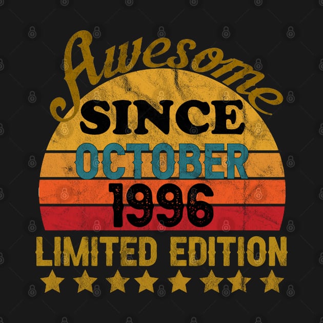 Awesome Since October 1996 25 Year Old 25th Birthday gift by yalp.play