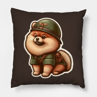 Pomeranian Soldier Pillow