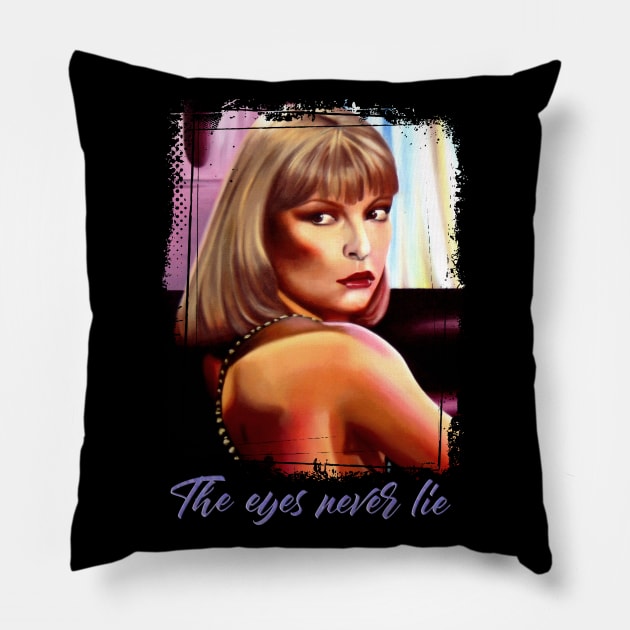 The Eyes Never Lie Pillow by NotoriousMedia